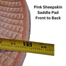 Pink All Purpose Saddle Pad Sheepskin Half Lined Underside USED image 3