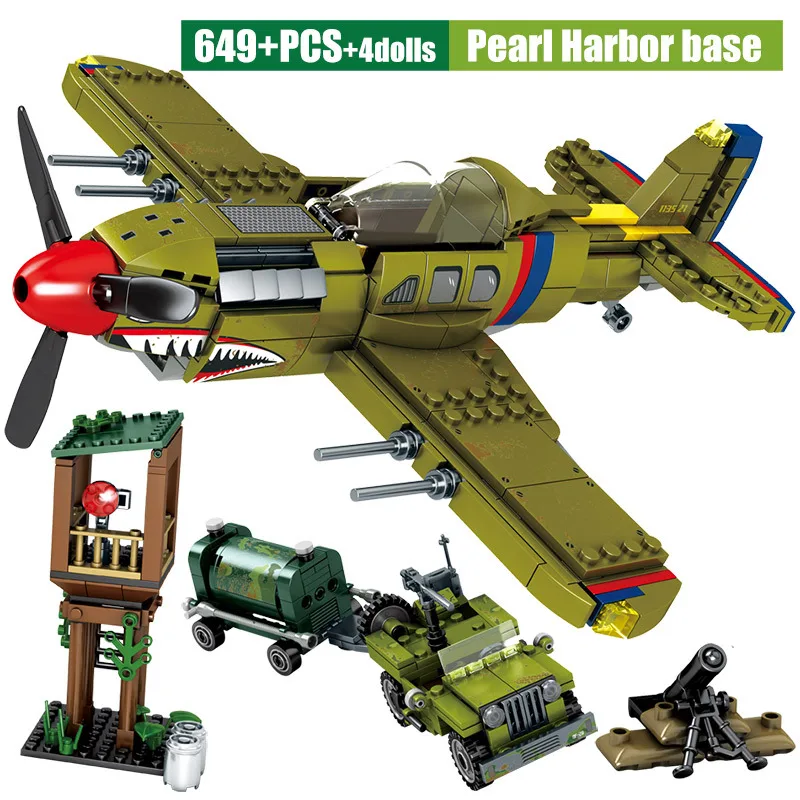 Fighter Aircraft Small Particles Assembled Building Blocks Aircraft Model - £41.08 GBP+