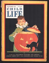 Child Life 10/1944-Electra Papadopoulos Halloween cover-Adventure stories-mov... - £47.24 GBP