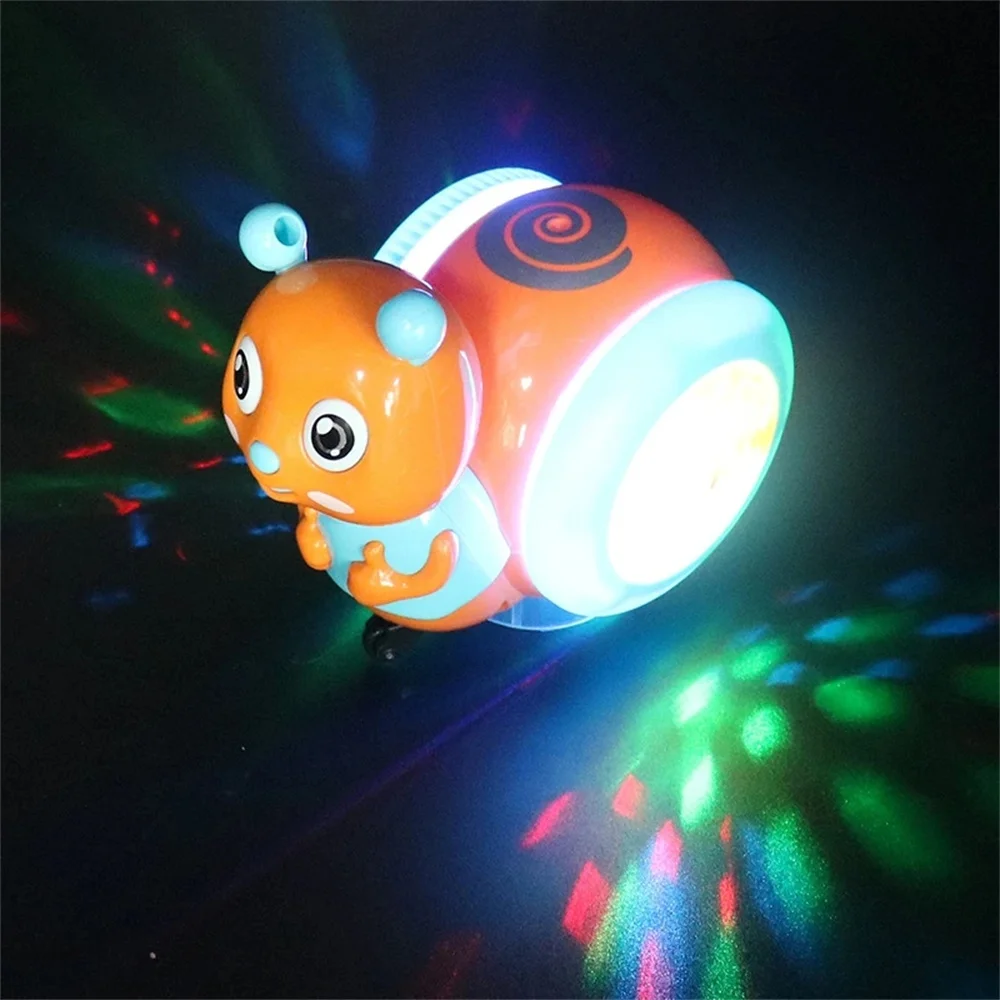 Funny Infant Toys Electric Snails 360° Rotating Walking Light Music Cartoon - £12.86 GBP