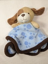 Koala Baby Puppy Dog Lovey baby toy Blue Brown Paw Print Plush Security Blanket - £23.78 GBP