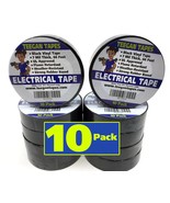 Electrical Tape - Black Vinyl Electric Tape (10 Pack) | Flame Retardant, - $52.05 CAD