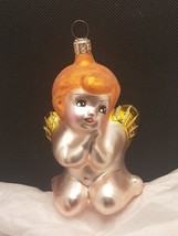 Christopher Radko Angel Blown Glass Ornament 4&quot; Tall Elegant Made In Ger... - $38.00
