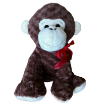 HugFun Plushy Monkey  21&quot; Tall Brown Tan Super Soft Stuffed Animal HUG FUN - £22.48 GBP