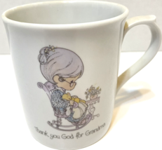 Vintage 1986 Enesco Precious Moments Thank You God for Grandma Coffee Tea Cup - £9.18 GBP