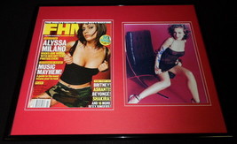 Alyssa Milano Signed Framed 16x20 Photo &amp; 2002 FHM Magazine Cover Display - £116.84 GBP