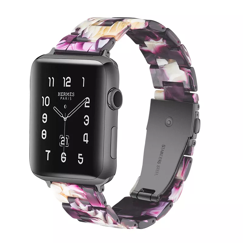 Resin Bracelet Watchband For Iwatch Candy Purple - $22.00