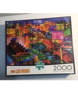 Buffalo Games 2000 Piece Jigsaw Puzzle - Viva Las Vegas Nightime Skyline... - $6.09 CAD