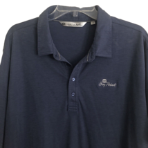 Travis Mathew Golf Polo Mens 2XL Indigo Blue Shirt Bay Point Logo Pima Cotton - £19.54 GBP