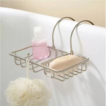 New Brush Nickel Soap Basket with Sponge Holder by Signature Hardware - £46.29 GBP