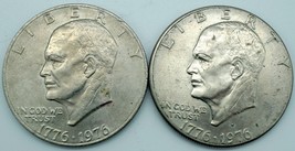 1776-1976 Eisenhower Liberty Bell Moon Silver  Dollar  Bicentennial SET ... - $12.99