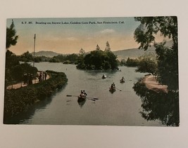 Boating On Stowe Lake Golden Gate Park San Francisco California CA Postcard - £7.88 GBP