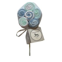 TenderTyme Blue Lollipop Washcloth 12 Pack Baby Shower Gift New - $17.35