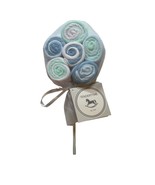 TenderTyme Blue Lollipop Washcloth 12 Pack Baby Shower Gift New