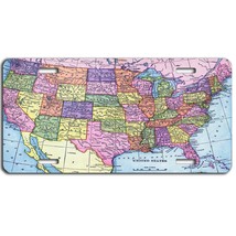 United states map aluminum license plate car truck SUV tag - £13.05 GBP