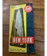 VINTAGE TRAVEL MAP New York 1960’s FALK PLAN City Map Of New York &amp; 5 Bo... - $32.58 CAD