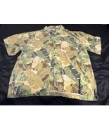 Tommy Bahama XXL Hawaiian Shirt 100% Silk Button Up Tropical Floral Leaf... - $46.45 CAD