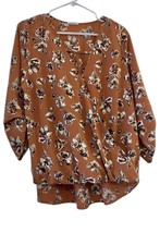 WEST K Women&#39;s Floral Roll Tab Knit Blouse, Size XL - $15.84