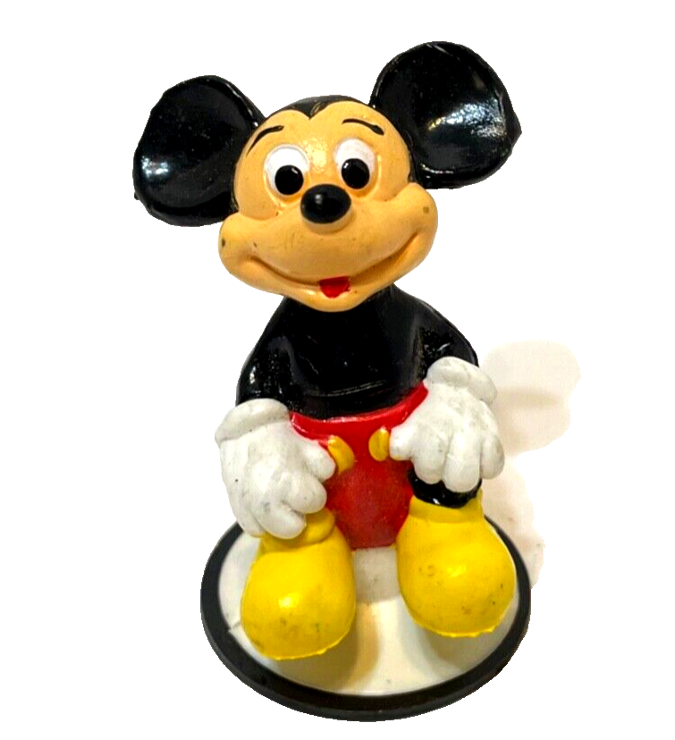 Vintage Walt Disney Productions Pop Up Spring Suction Mickey Mouse Figure 3.5" - £7.92 GBP