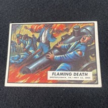 1962 Topps Civil War News Card #65 FLAMING DEATH  Vintage 60s Trading Cards - £15.55 GBP