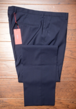 HUGO BOSS Hommes Simmons 100% Laine Reg Fit Dk Bleu Robe Pants sans Ourlet Eu 54 - $68.60