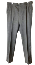 Hart Schaffner Marx Pants Mens !00% Wool Pleated Front 36/32 Gray - £13.40 GBP