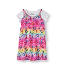 Dream Works Trolls Girls Dress Rainbow Lace Trim Slip Dress Small 6-6X NEW - £9.97 GBP