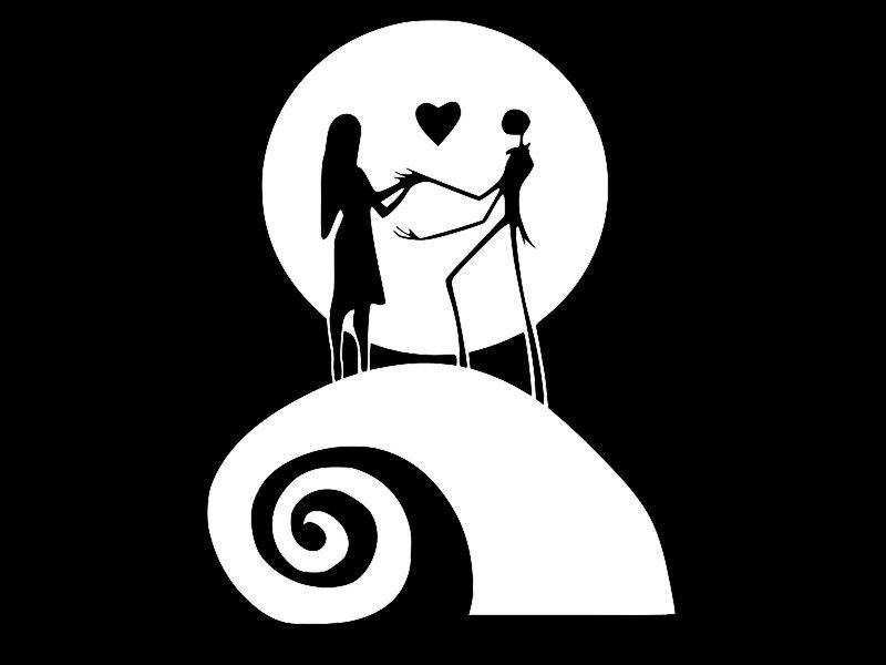 JACK AND SALLY Nightmare Before Christmas Vinyl Decal Car Sticker CHOOSE SIZE