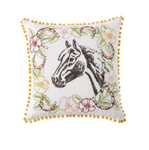 The Pioneer Woman Horse Cameo Decorative Throw Pillow, 16&quot; x 16&quot; NWT - £38.93 GBP