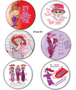 100 Red Hat hi society Buttons fun gifts give aways - $130.71 CAD