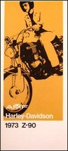 1973 Harley-Davidson ORIGINAL Z-90 Brochure NOS AMF Motorcycles - $16.61