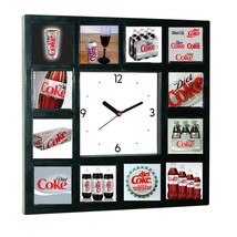 Diet Coke Can Bottle Diner Sign clock with 12 pics - £25.31 GBP