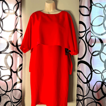 NWT Adrianna Papell red cape dress Sz. 4 - £54.83 GBP