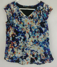Worthington Petite Women&#39;s Sleeveless Colorful Blouse With Floral Print Size PM - £9.91 GBP