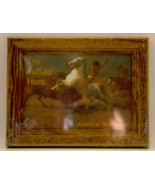 Buffalo Hunt, American West Series Solid Oak Coin Frame 5x7 - $403.88 MXN