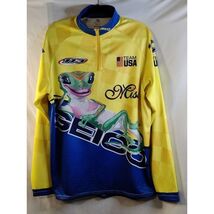 Game Gear Long Sleeve Jersey T-Shirt USA Team Frog Print Yellow/Blue Siz... - $23.76