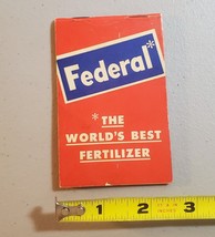 Vintage Advertising Pocket Notebook Federal Fertilizer Memo Book - £6.87 GBP
