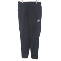 Adidas Sweatpant Joggers Small Mens Black Zippered Ankle High Rise Bottoms - $23.65