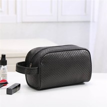 PURDORED 1 Pc Solid Color Men Washing Bag Unisex Cosmetic Bag for Make Up Travel - £12.38 GBP