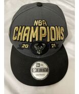 Milwaukee Bucks 2021 NBA Champions New Era 9Fifty Snapback Hat Cap Gray ... - €15,39 EUR