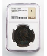 138-161 AD Roman Empire AE Sestertius Antoninus Pius Graded by NGC as F ... - $1,669.04