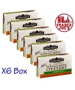 X6 Box Trader Joe&#39;s Crown Prince Natural Smoked Oysters in Pure Olive Oi... - £25.27 GBP