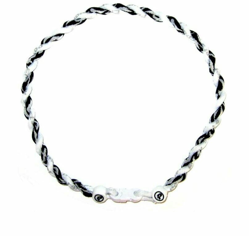 Mens Boys Tornado 2 Rope Twist Baseball Sports Necklace Black White Grey... - $8.90