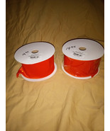 2 Rolls Of David Christopher&#39;s Harvest Orange Fabric Ribbon- DC19653 - £11.97 GBP