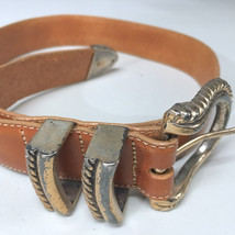 Brighton Leather Heavy Womens Western Small Fashion Belt VTG 1993 1.25&quot;  - £12.91 GBP