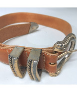 Brighton Leather Heavy Womens Western Small Fashion Belt VTG 1993 1.25&quot;  - £11.85 GBP