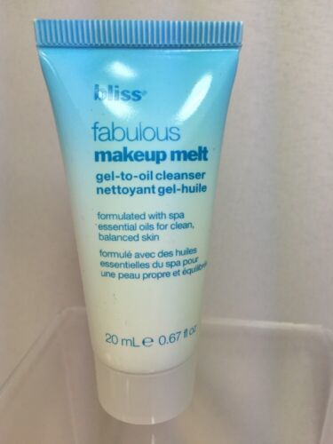 bliss Fabulous Makeup Melt Gel To Oil Cleanser Travel Sz .67 Oz ! - $3.99