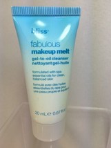 bliss Fabulous Makeup Melt Gel To Oil Cleanser Travel Sz .67 Oz ! - $74.21 MXN