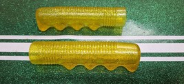 Yellow Glitter 7/8&quot; Muscle Bike Banana Seat Bicycle GRIPS fit Hunt Wilde - $237.48 MXN