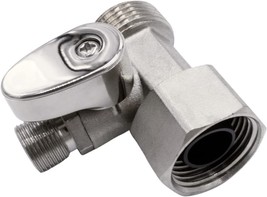 Luxe Metal T-Adapter With Shut-Off Valve, 3-Way Tee, 7/8” X 7/8” X 1/2&quot; - £30.02 GBP